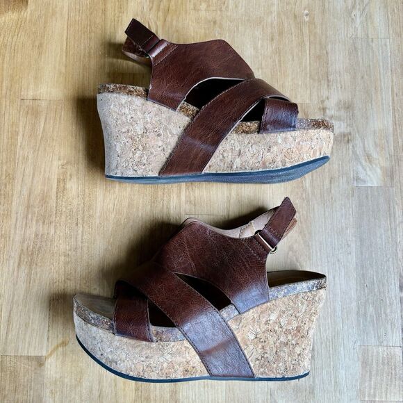Pierre Dumas Shoes - Pierre Dumas Hester Boho Platform wedge Vegan Leather sandal 6 Classic Comfort